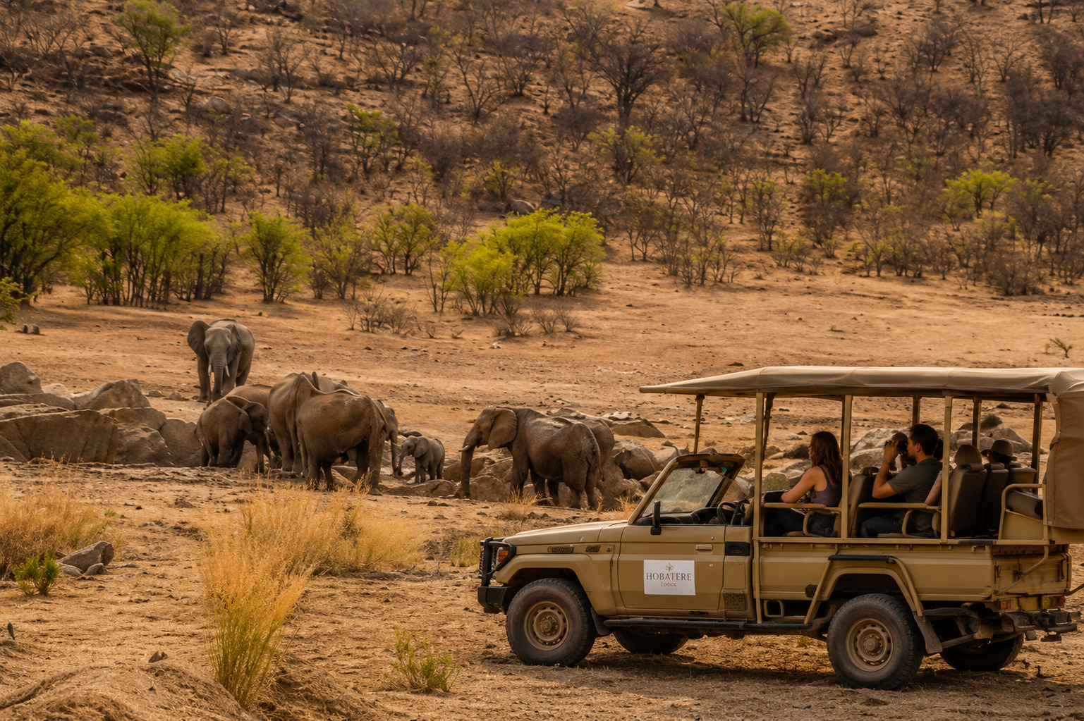 Game drive in de Hobatere Concession
